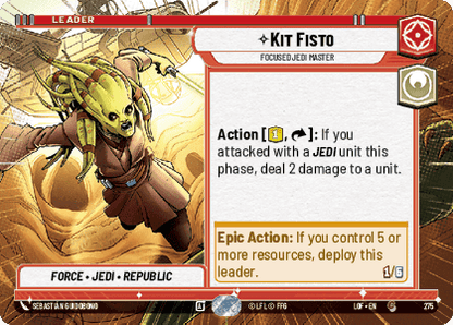 Kit Fisto - Focused Jedi Master (LOF) Common Fantasy Flight Games Hyperspace Non-Foil