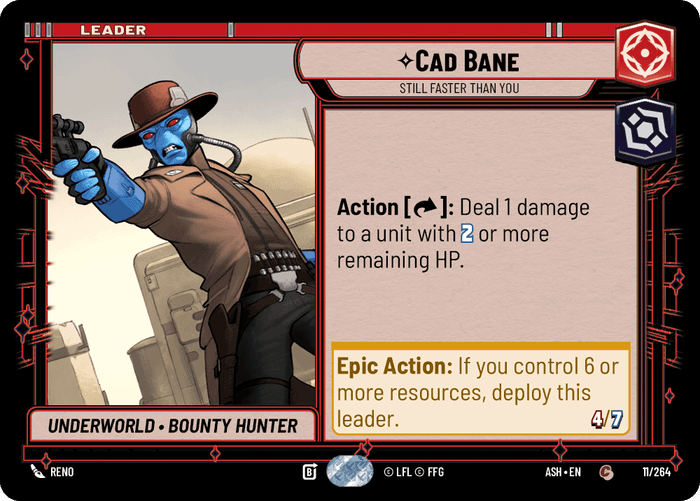 Cad Bane - Still Faster than You (ASH) Common Star Wars Unlimited Fantasy Flight Games Standard Non-Foil