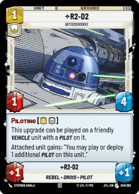 R2-D2 - Artooooooooo! (JTL) Uncommon Fantasy Flight Games Standard Non-Foil