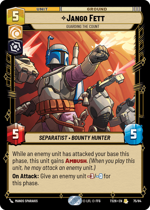Jango Fett - Guarding the Count (TS26) Rare Fantasy Flight Games Standard Non-Foil