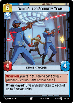 Wing Guard Security Team (JTL) Uncommon Fantasy Flight Games Standard Non-Foil