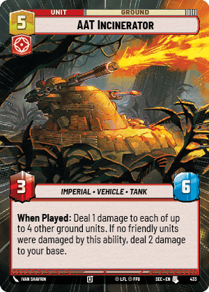 AAT Incinerator (SEC) Uncommon Fantasy Flight Games Hyperspace Non-Foil