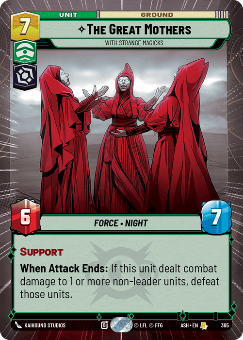 The Great Mothers - With Strange Magicks (ASH) Rare Star Wars Unlimited Fantasy Flight Games Hyperspace Non-Foil