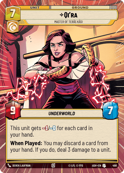 Qi'ra - Master of Teräs Käsi (ASH) Uncommon Star Wars Unlimited Fantasy Flight Games Hyperspace Non-Foil