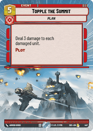 Topple the Summit (SEC) Rare Fantasy Flight Games Hyperspace Non-Foil