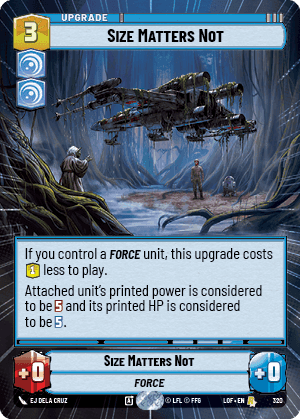 Size Matters Not (LOF) Rare Fantasy Flight Games Hyperspace Non-Foil