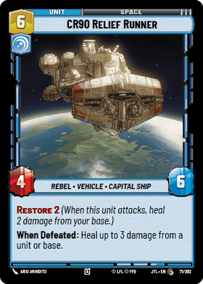 CR90 Relief Runner (JTL) Common Fantasy Flight Games Standard Non-Foil
