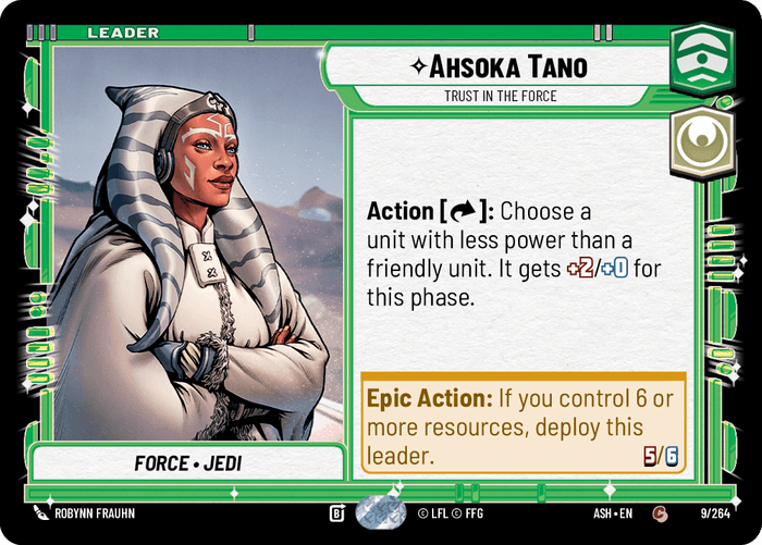 Ahsoka Tano - Trust in the Force (ASH) Common Star Wars Unlimited Fantasy Flight Games Standard Non-Foil