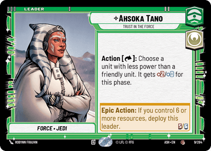 Ahsoka Tano - Trust in the Force (ASH) Common Star Wars Unlimited Fantasy Flight Games Standard Non-Foil
