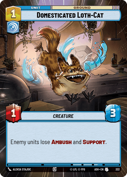 Domesticated Loth-Cat (ASH) Uncommon Star Wars Unlimited Fantasy Flight Games Hyperspace Non-Foil