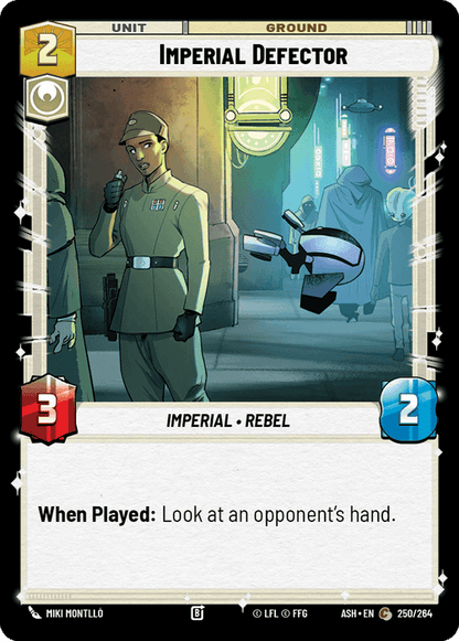 Imperial Defector (ASH) Common Star Wars Unlimited Fantasy Flight Games Standard Non-Foil