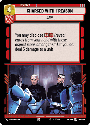 Charged with Treason (SEC) Uncommon Fantasy Flight Games Standard Non-Foil