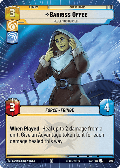 Barriss Offee - Redeeming Herself (ASH) Uncommon Star Wars Unlimited Fantasy Flight Games Hyperspace Non-Foil