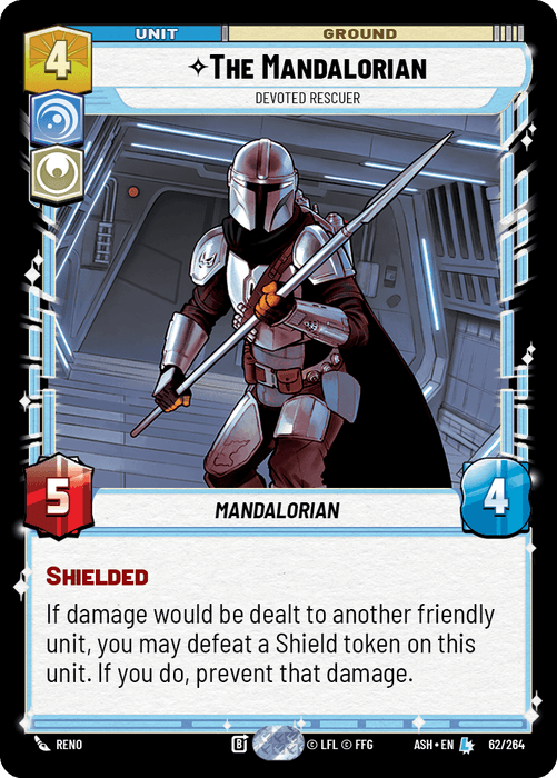 The Mandalorian - Devoted Rescuer (ASH) Legendary Star Wars Unlimited Fantasy Flight Games Standard Non-Foil