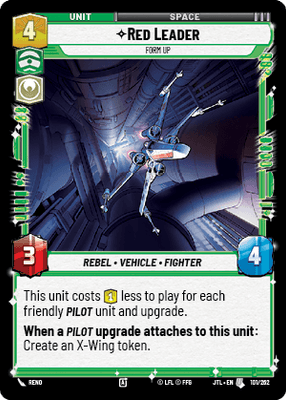 Red Leader - Form Up (JTL) Uncommon Fantasy Flight Games Standard Non-Foil