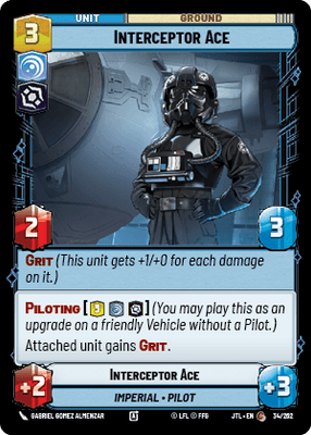 Interceptor Ace (JTL) Common Fantasy Flight Games Standard Non-Foil