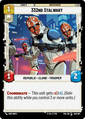 332nd Stalwart (TWI) Starter Star Wars Unlimited Fantasy Flight Games Standard Non-Foil 