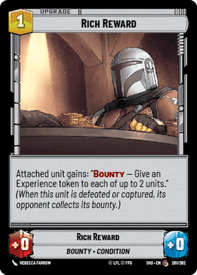 Rich Reward (SHD) Common Star Wars Unlimited Fantasy Flight Games Standard Non-Foil 