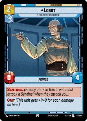 Lobot - Cloud City Coordinator (SEC) Uncommon Fantasy Flight Games Standard Non-Foil