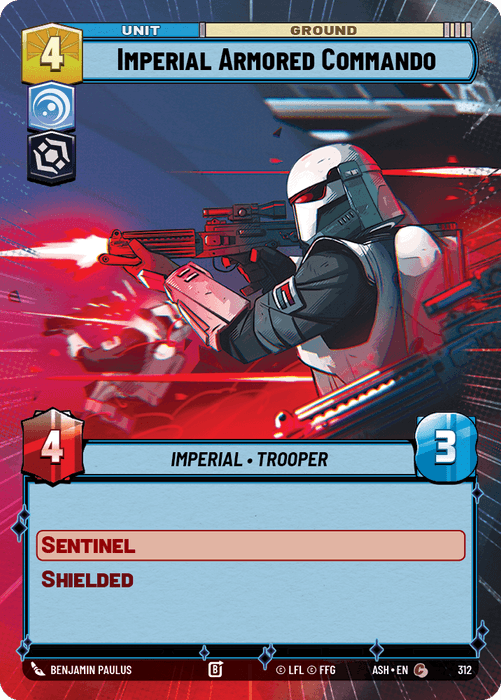 Imperial Armored Commando (ASH) Common Star Wars Unlimited Fantasy Flight Games Hyperspace Non-Foil