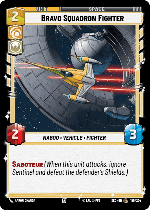 Bravo Squadron Fighter (SEC) Common Fantasy Flight Games Standard Non-Foil