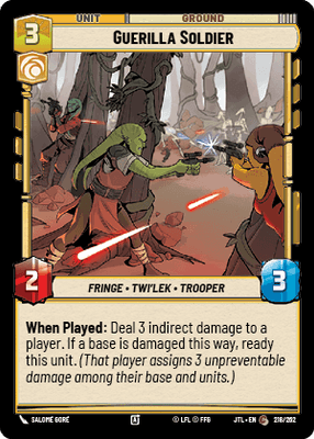 Guerilla Soldier (JTL) Common Fantasy Flight Games Standard Non-Foil