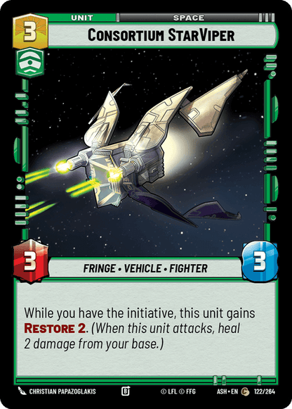 Consortium StarViper (ASH) Common Star Wars Unlimited Fantasy Flight Games Standard Non-Foil