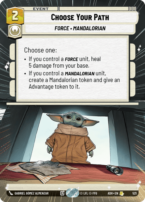 Choose Your Path (ASH) Rare Star Wars Unlimited Fantasy Flight Games Hyperspace Non-Foil