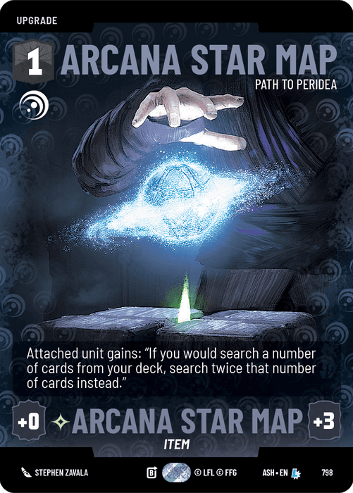 Arcana Star Map - Path to Peridea (ASH) Legendary Star Wars Unlimited Fantasy Flight Games Prestige Non-Foil