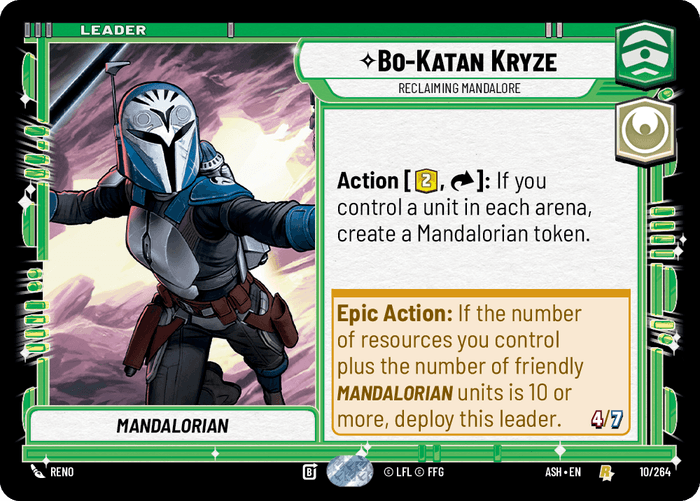 Bo-Katan Kryze - Reclaiming Mandalore (ASH) Rare Star Wars Unlimited Fantasy Flight Games Standard Non-Foil