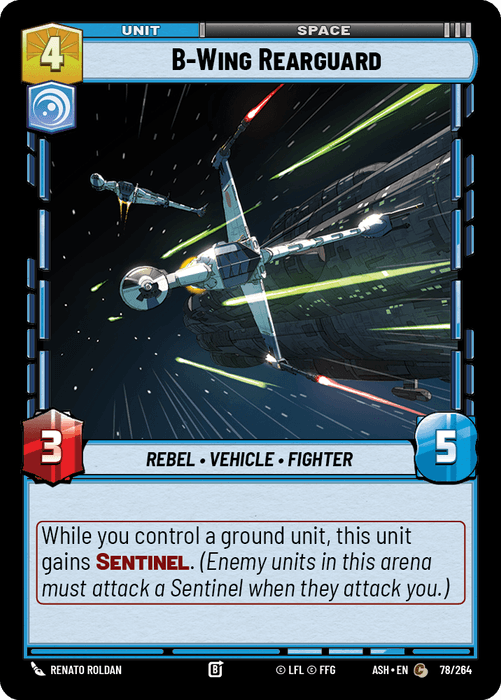 B-Wing Rearguard (ASH) Common Star Wars Unlimited Fantasy Flight Games Standard Non-Foil