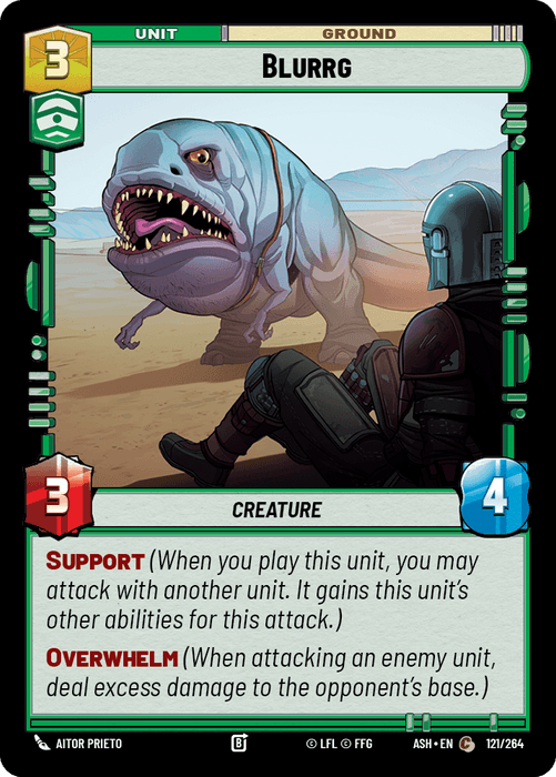 Blurrg (ASH) Common Star Wars Unlimited Fantasy Flight Games Standard Non-Foil