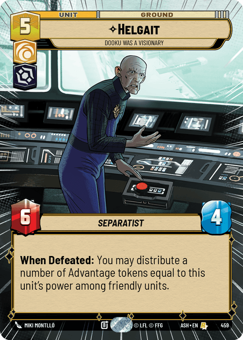Helgait - Dooku Was a Visionary (ASH) Rare Star Wars Unlimited Fantasy Flight Games Hyperspace Non-Foil