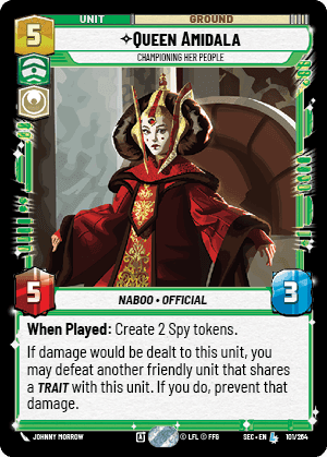 Queen Amidala - Championing Her People (SEC) Legendary Fantasy Flight Games