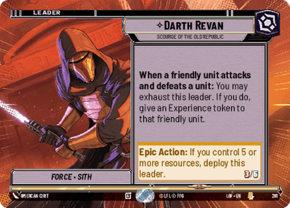 Darth Revan - Scourge of the Old Republic (LOF) Rare Fantasy Flight Games Hyperspace Non-Foil