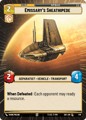 Emissary's Sheathipede (SEC) Common Fantasy Flight Games Hyperspace Non-Foil
