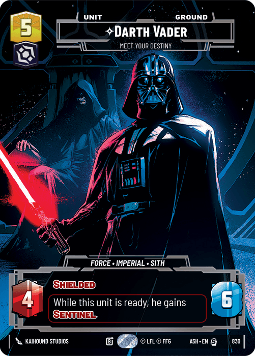 Darth Vader - Meet Your Destiny (ASH) Starter Star Wars Unlimited Fantasy Flight Games Prestige Non-Foil