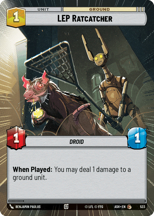 LEP Ratcatcher (ASH) Common Star Wars Unlimited Fantasy Flight Games Hyperspace Non-Foil