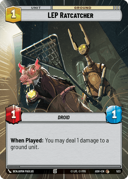 LEP Ratcatcher (ASH) Common Star Wars Unlimited Fantasy Flight Games Hyperspace Non-Foil