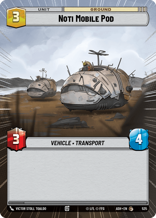 Noti Mobile Pod (ASH) Common Star Wars Unlimited Fantasy Flight Games Hyperspace Non-Foil