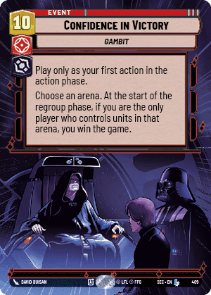 Confidence in Victory (SEC) Legendary Fantasy Flight Games Hyperspace Non-Foil