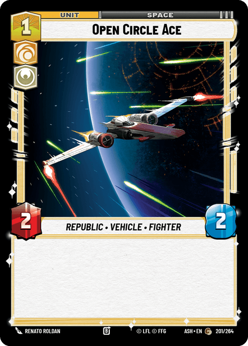 Open Circle Ace (ASH) Common Star Wars Unlimited Fantasy Flight Games Standard Non-Foil
