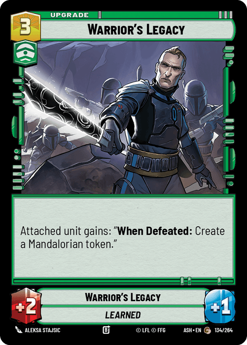 Warrior's Legacy (ASH) Common Star Wars Unlimited Fantasy Flight Games Standard Non-Foil