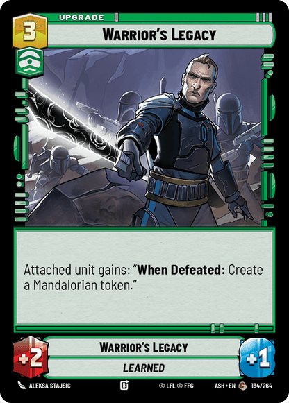 Warrior's Legacy (ASH) Common Star Wars Unlimited Fantasy Flight Games Standard Non-Foil