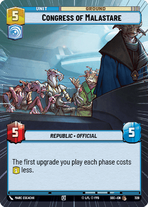 Congress of Malastare (SEC) Common Fantasy Flight Games Hyperspace Non-Foil