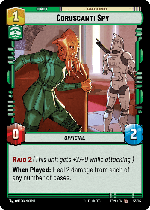 Coruscanti Spy (TS26) Common Fantasy Flight Games Standard Non-Foil