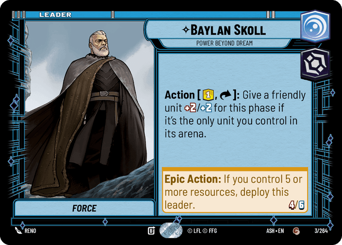 Baylan Skoll - Power Beyond Dream (ASH) Common Star Wars Unlimited Fantasy Flight Games Standard Non-Foil