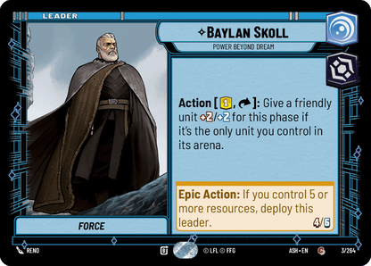 Baylan Skoll - Power Beyond Dream (ASH) Common Star Wars Unlimited Fantasy Flight Games Standard Non-Foil