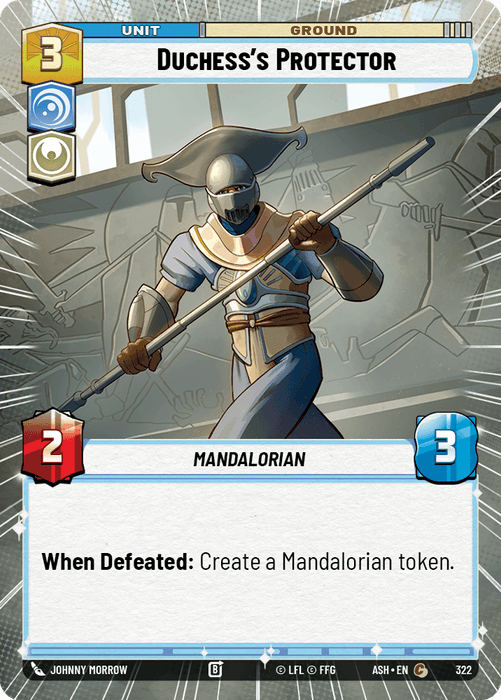 Duchess's Protector (ASH) Common Star Wars Unlimited Fantasy Flight Games Hyperspace Non-Foil