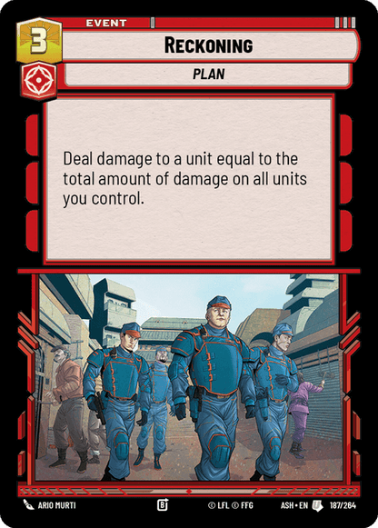 Reckoning (ASH) Uncommon Star Wars Unlimited Fantasy Flight Games Standard Non-Foil